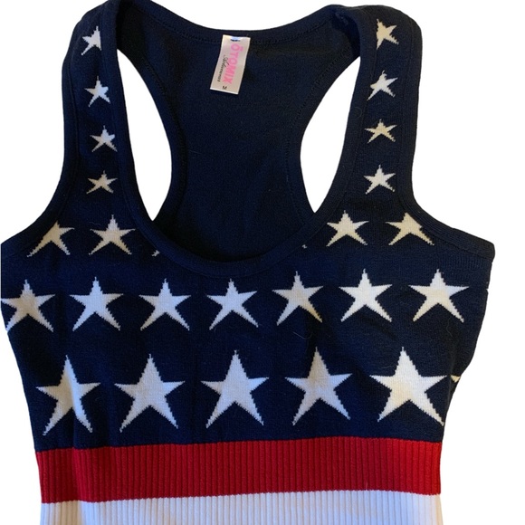 Otomix Activewear Ladies Patriotic Razor Back Sweater Top - Picture 4 of 4